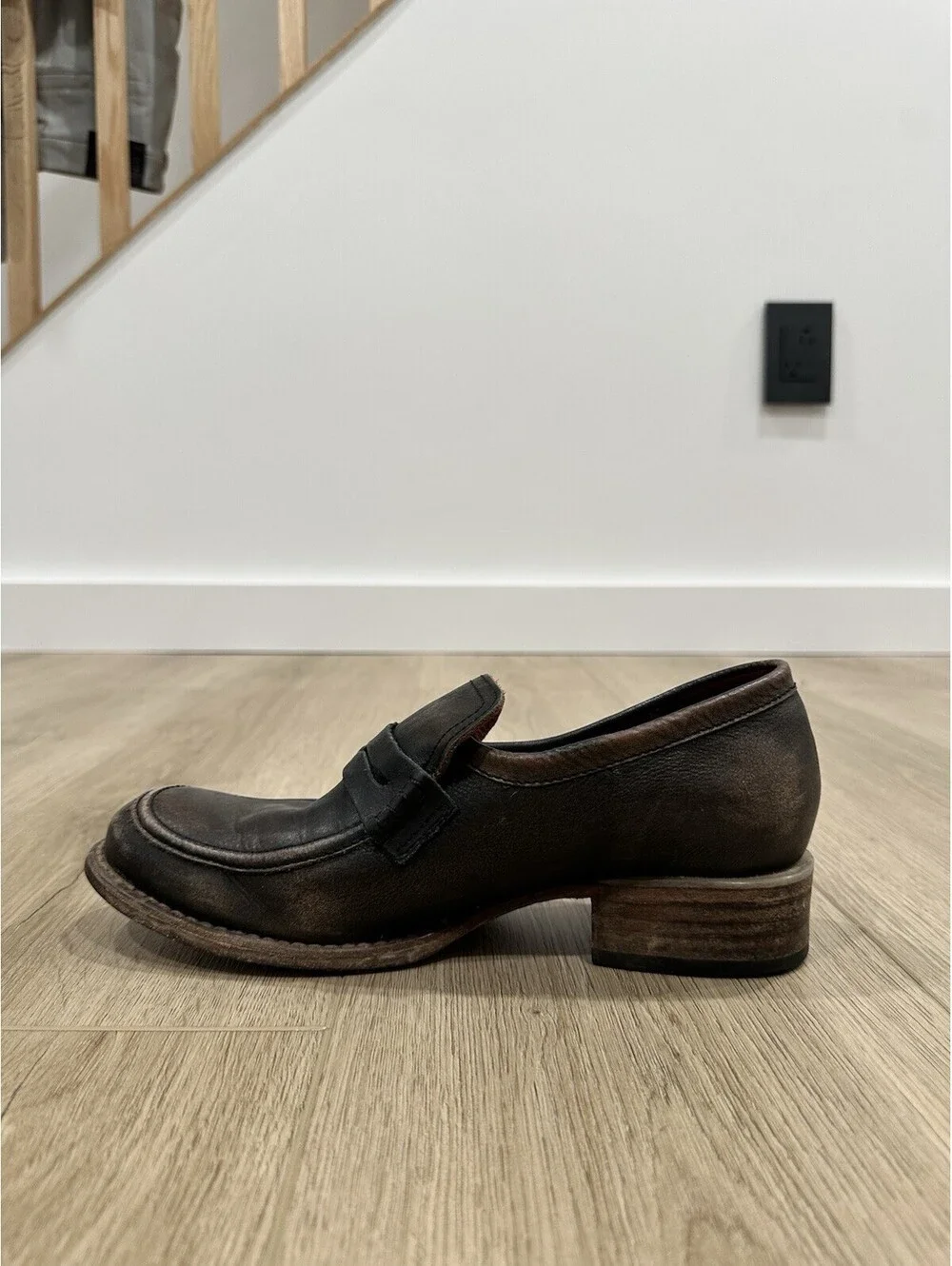 Freebird By Steven Macbeth Dark Brown Leather Slip-On Loafers Women’s Size 8